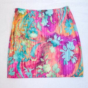 Vintage 90s Linda Segal Brand Vibrant Skirt Y2K Summer Vibes